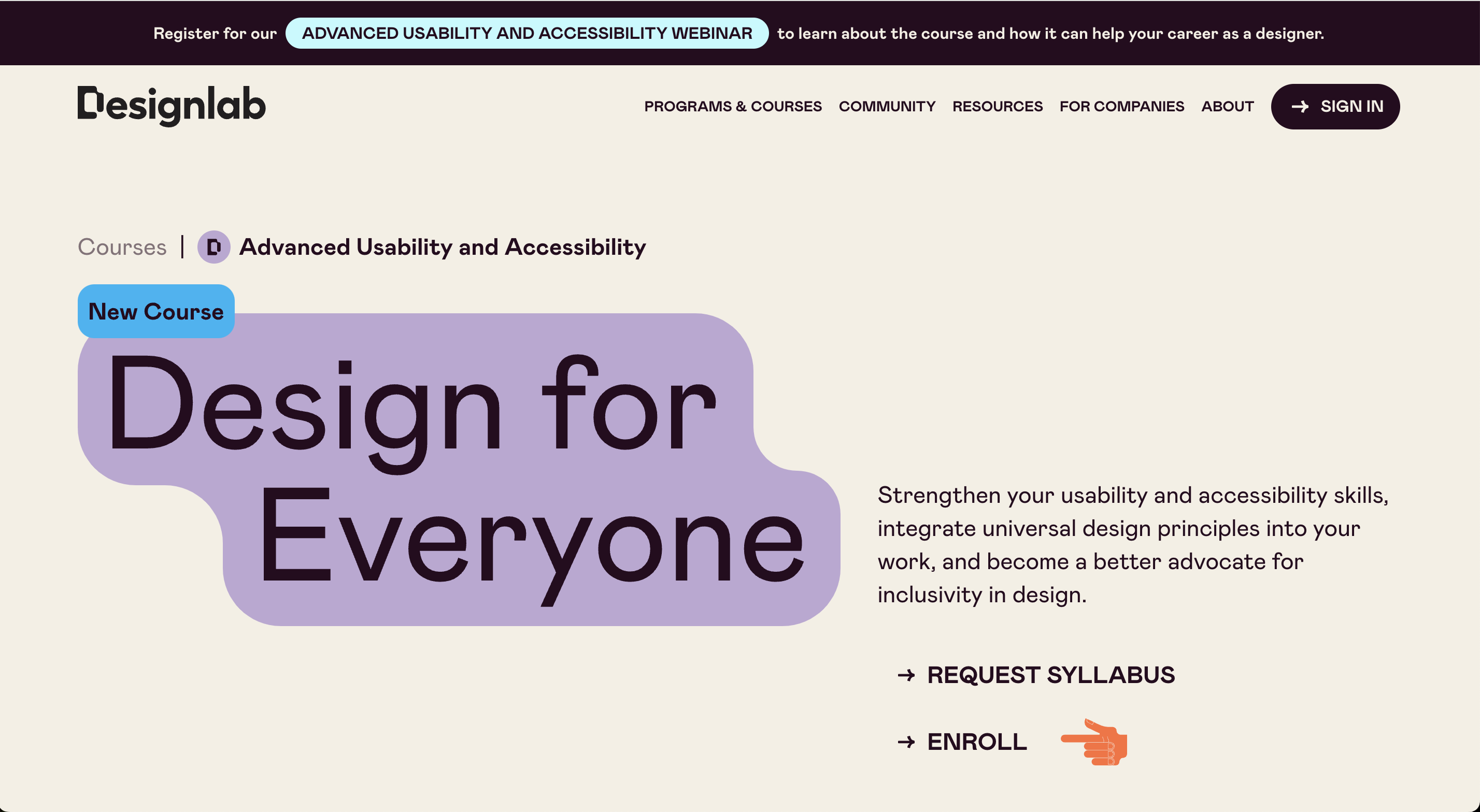 Designlab Short course screenshot